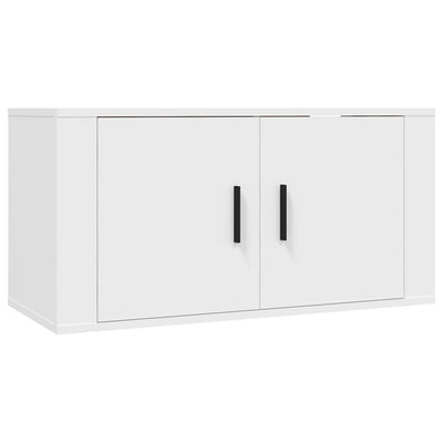 Wall Mounted TV Cabinet White 80x34.5x40 cm