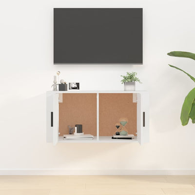 Wall Mounted TV Cabinet White 80x34.5x40 cm