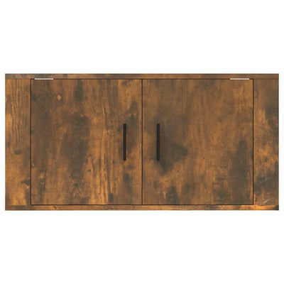 Wall Mounted TV Cabinet Smoked Oak 80x34.5x40 cm