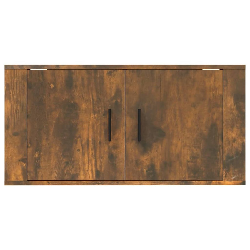 Wall Mounted TV Cabinet Smoked Oak 80x34.5x40 cm