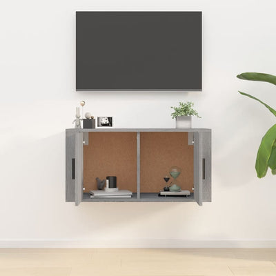 Wall Mounted TV Cabinet Grey Sonoma 80x34.5x40 cm