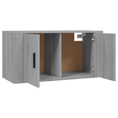 Wall Mounted TV Cabinet Grey Sonoma 80x34.5x40 cm