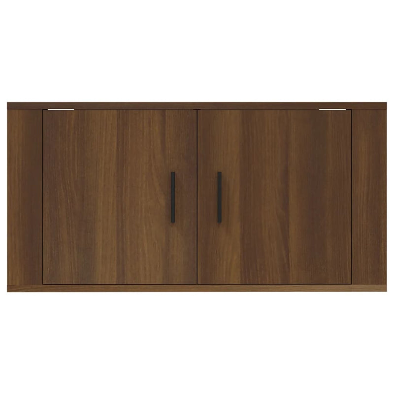 Wall Mounted TV Cabinet Brown Oak 80x34.5x40 cm