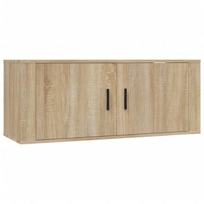 Wall Mounted TV Cabinet Sonoma Oak 100x34.5x40 cm