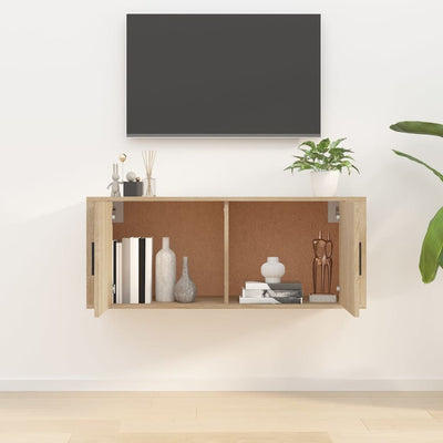 Wall Mounted TV Cabinet Sonoma Oak 100x34.5x40 cm