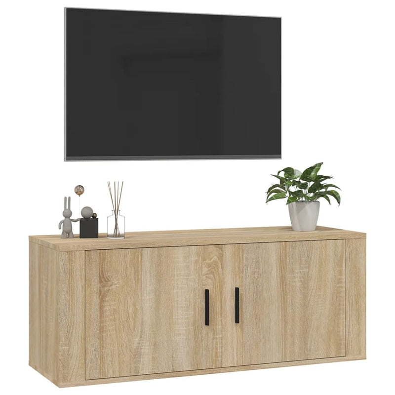 Wall Mounted TV Cabinet Sonoma Oak 100x34.5x40 cm