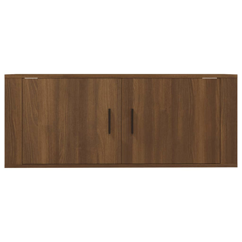 Wall Mounted TV Cabinet Brown Oak 100x34.5x40 cm