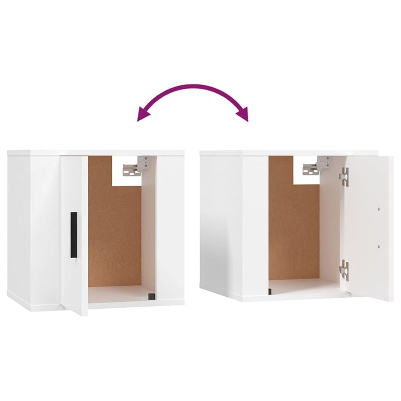 Wall Mounted TV Cabinets 2 pcs White 40x34.5x40 cm