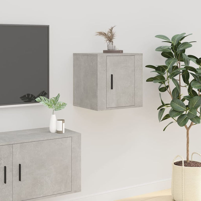 Wall Mounted TV Cabinet Concrete Grey 40x34.5x40 cm