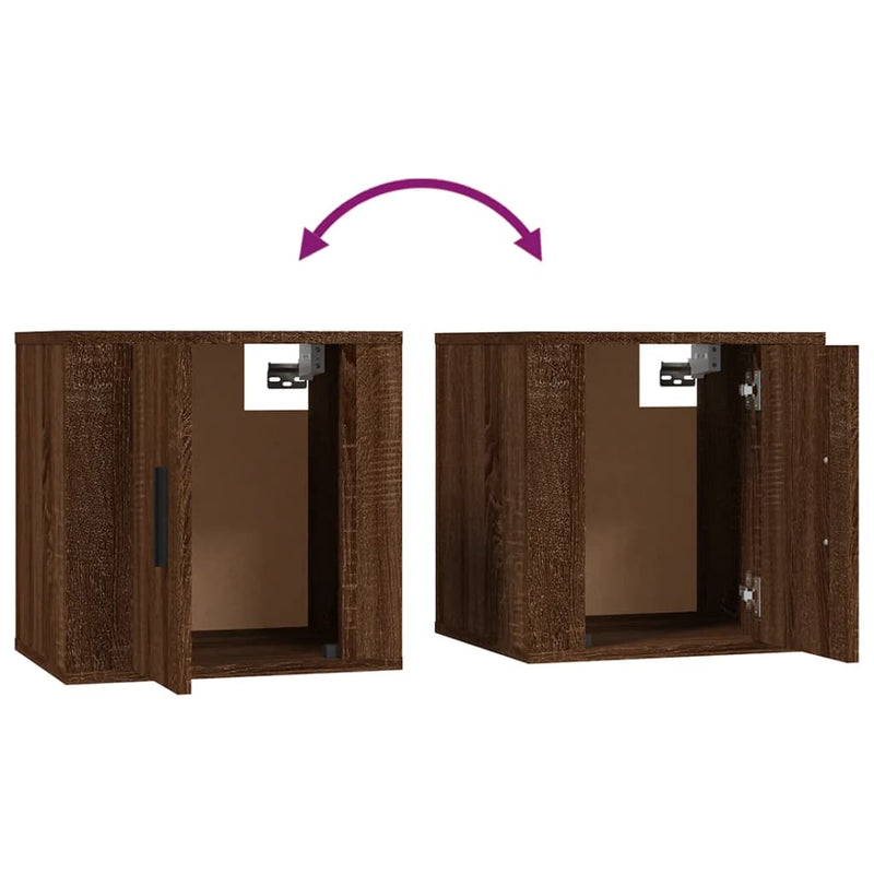 Wall Mounted TV Cabinets 2 pcs Brown Oak 40x34.5x40 cm