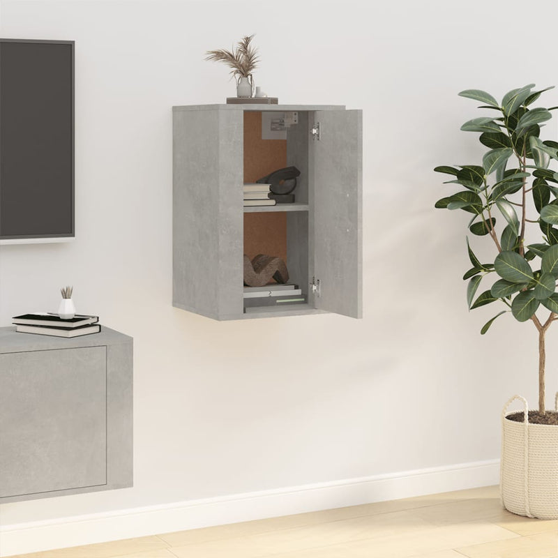 Wall Mounted TV Cabinet Concrete Grey 40x34.5x60 cm