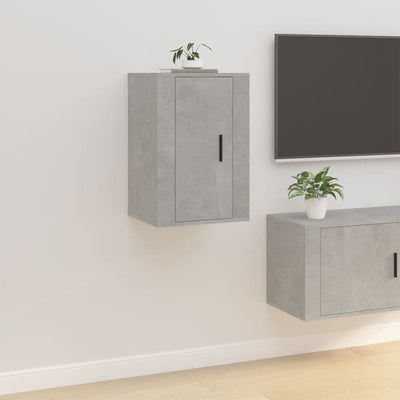 Wall Mounted TV Cabinets 2 pcs Concrete Grey 40x34.5x60 cm