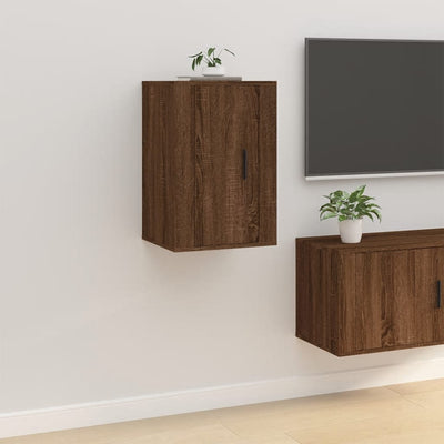 Wall Mounted TV Cabinets 2 pcs Brown Oak 40x34.5x60 cm