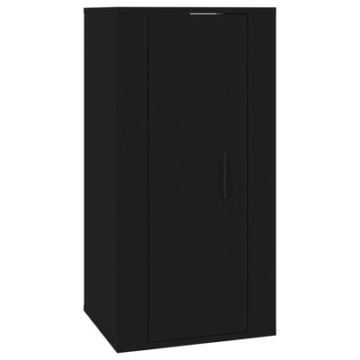 Wall Mounted TV Cabinet Black 40x34.5x80 cm