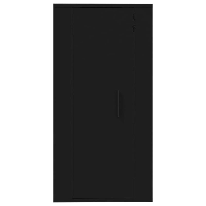 Wall Mounted TV Cabinet Black 40x34.5x80 cm