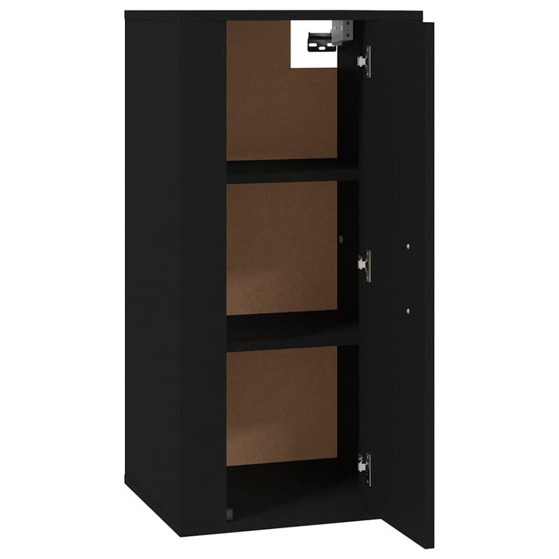 Wall Mounted TV Cabinet Black 40x34.5x80 cm