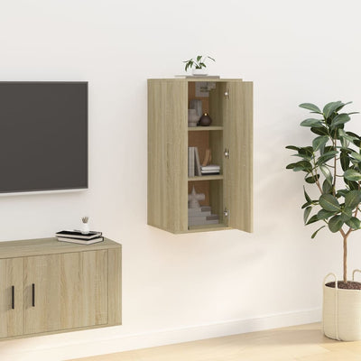 Wall Mounted TV Cabinet Sonoma Oak 40x34.5x80 cm