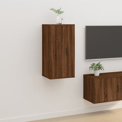 Wall Mounted TV Cabinet Brown Oak 40x34.5x80 cm