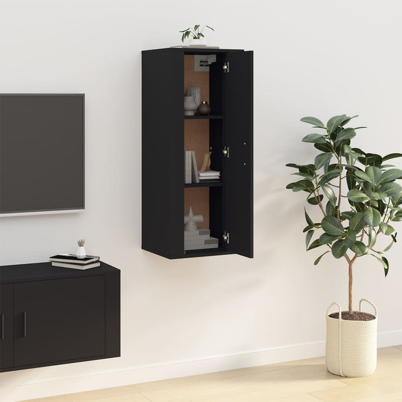 Wall Mounted TV Cabinet Black 40x34.5x100 cm