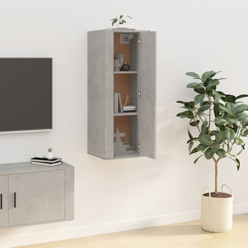 Wall Mounted TV Cabinet Concrete Grey 40x34.5x100 cm