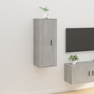 Wall Mounted TV Cabinet Concrete Grey 40x34.5x100 cm