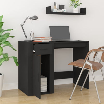 Desk Black 100x49x75 cm Engineered Wood