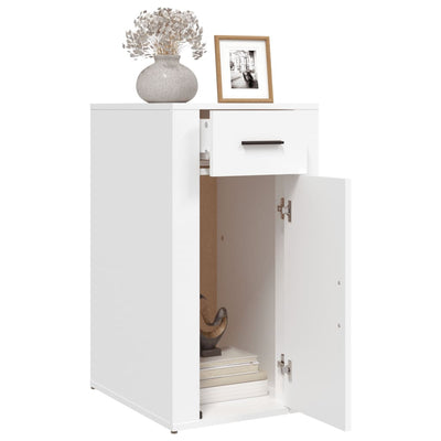 Desk Cabinet White 40x49x75 cm Engineered Wood