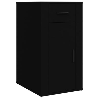 Desk Cabinet Black 40x49x75 cm Engineered Wood