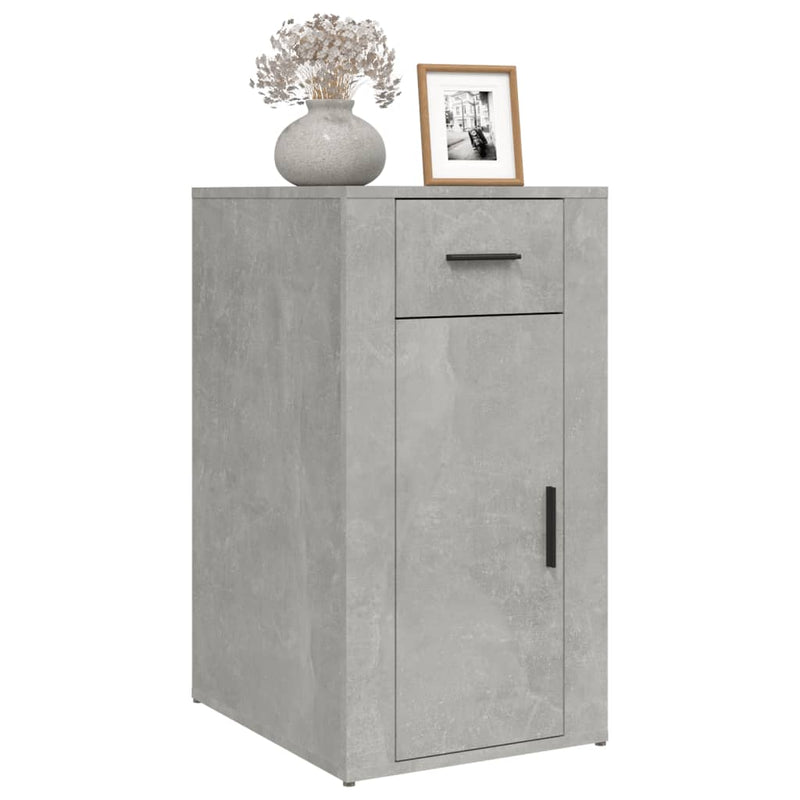 Desk Cabinet Concrete Grey 40x49x75 cm Engineered Wood