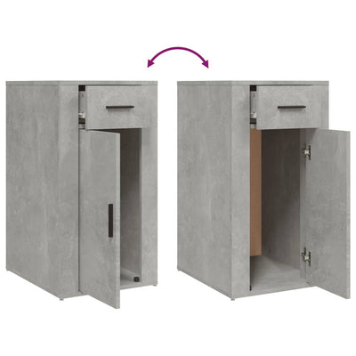 Desk Cabinet Concrete Grey 40x49x75 cm Engineered Wood