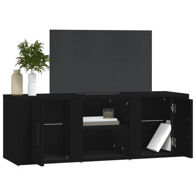 TV Cabinet Black 100x31.5x35 cm Engineered Wood