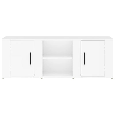 TV Cabinet High Gloss White 100x31.5x35 cm Engineered Wood