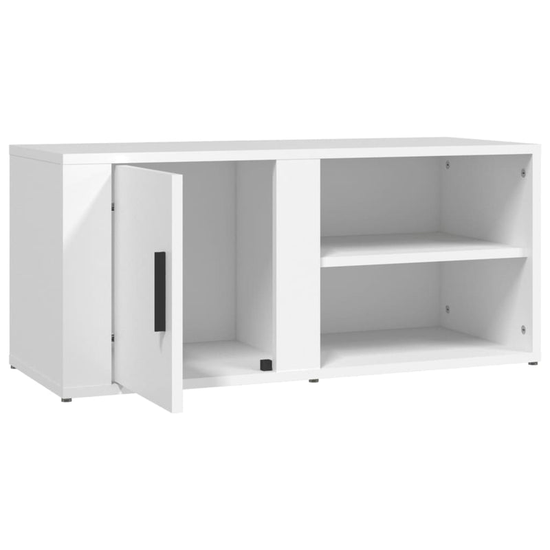 TV Cabinet White 80x31.5x36 cm Engineered Wood