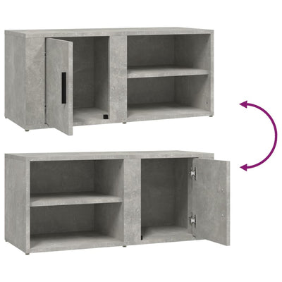 TV Cabinets 2 pcs Concrete Grey 80x31.5x36 cm Engineered Wood