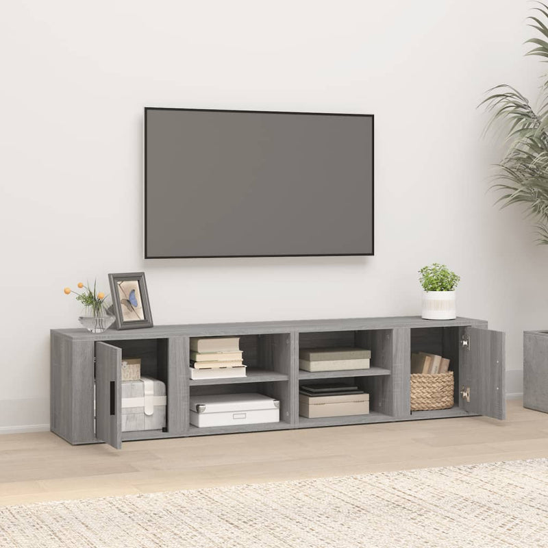 TV Cabinets 2 pcs Grey Sonoma 80x31.5x36 cm Engineered Wood