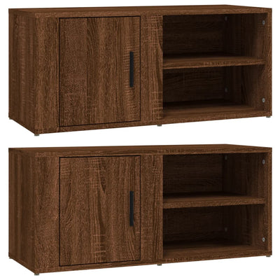 TV Cabinets 2 pcs Brown Oak 80x31.5x36 cm Engineered Wood