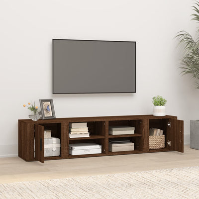 TV Cabinets 2 pcs Brown Oak 80x31.5x36 cm Engineered Wood