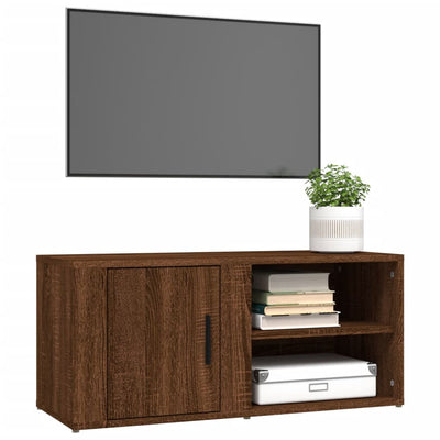 TV Cabinets 2 pcs Brown Oak 80x31.5x36 cm Engineered Wood