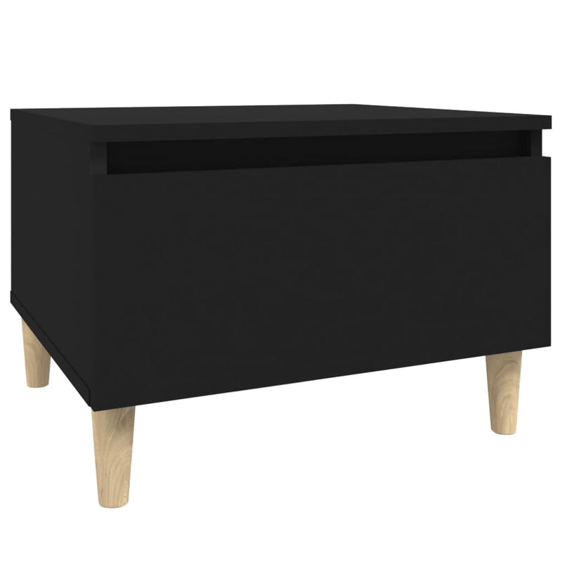 Side Table Black 50x46x35 cm Engineered Wood