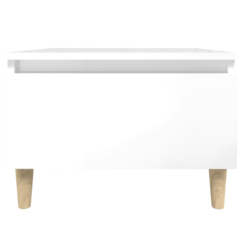 Side Tables 2 pcs High Gloss White 50x46x35 cm Engineered Wood