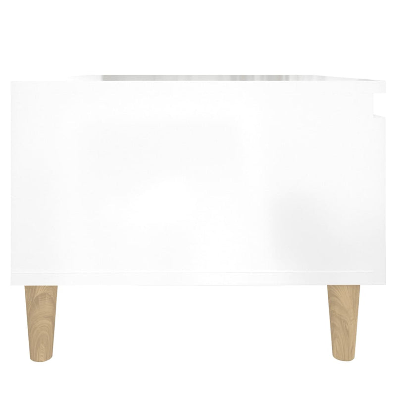 Side Tables 2 pcs High Gloss White 50x46x35 cm Engineered Wood