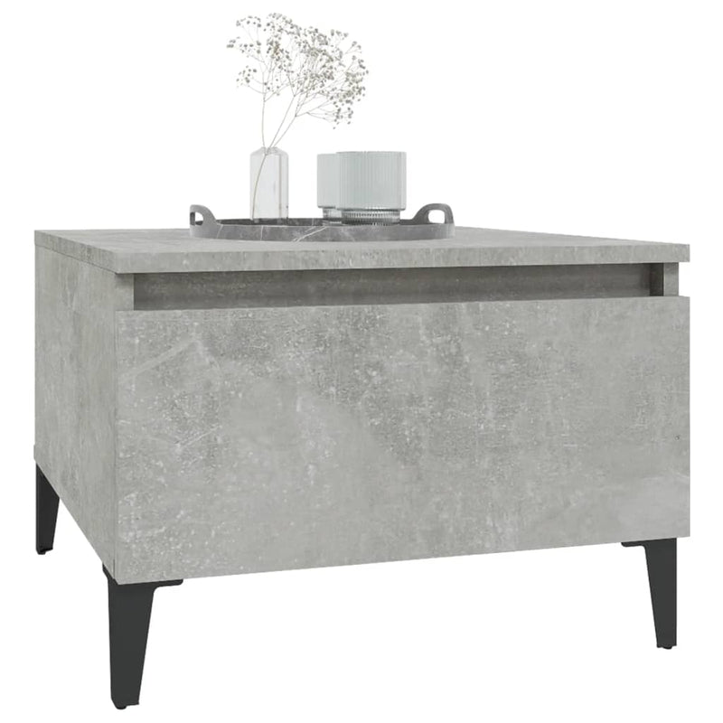 Side Tables 2 pcs Concrete Grey 50x46x35 cm Engineered Wood