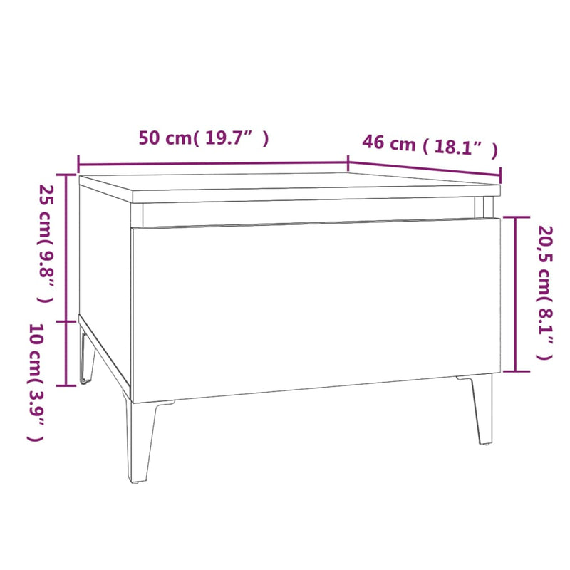 Side Tables 2 pcs Smoked Oak 50x46x35 cm Engineered Wood