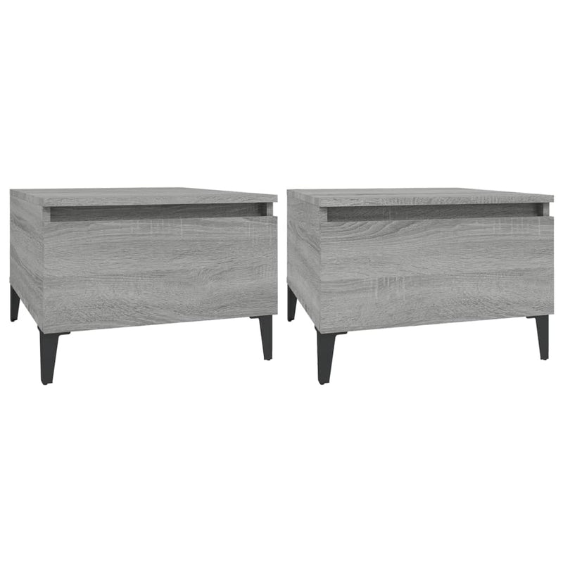 Side Tables 2 pcs Grey Sonoma 50x46x35 cm Engineered Wood