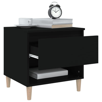 Bedside Tables 2 pcs Black 50x46x50 cm Engineered Wood