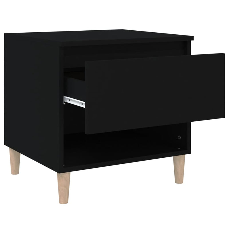 Bedside Tables 2 pcs Black 50x46x50 cm Engineered Wood