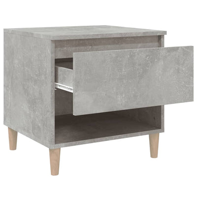 Bedside Table Concrete Grey 50x46x50 cm Engineered Wood