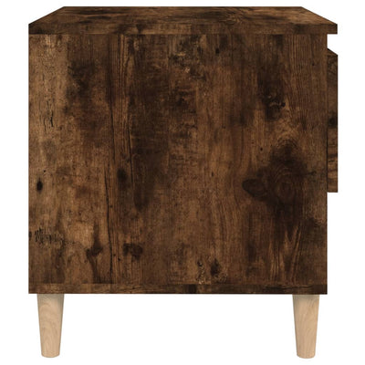 Bedside Tables 2 pcs Smoked Oak 50x46x50 cm Engineered Wood