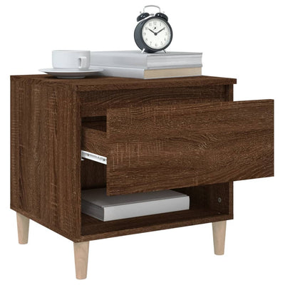 Bedside Tables 2 pcs Brown Oak 50x46x50 cm Engineered Wood