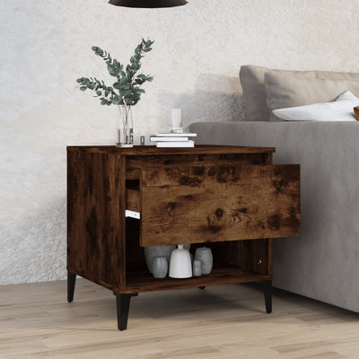 Side Table Smoked Oak 50x46x50 cm Engineered Wood